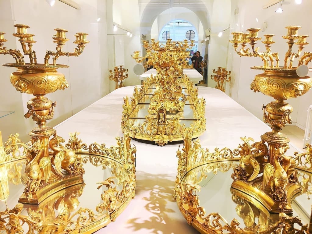 2-Day Vienna Itinerary: How to Spend a Weekend in Austria's Capital + Map 3 Gold Candlesticks in the Silver Collection at the Hofburg Palace