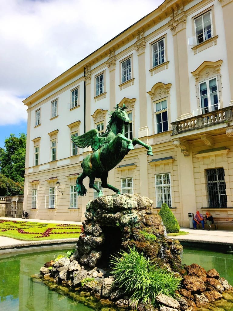 Is the Salzburg Card Worth It? Review + Savings Calculator 5 Pegasus fountain at Mirabell Gardens and Palace in salzburg