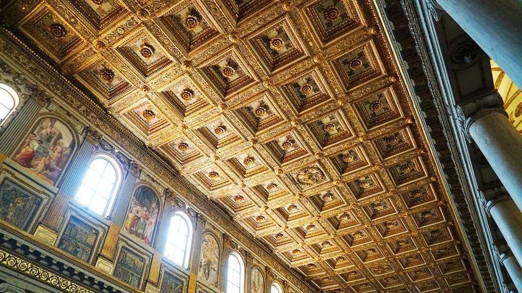 3-Day Rome, Italy Itinerary: A Day-to-Day Plan for First-Timer Visitors 16 ceiling basilica di santa maria maggiore rome
