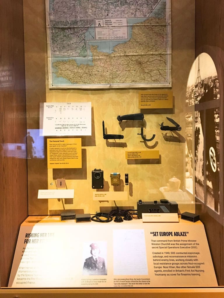 International Spy Museum: Ultimate Guide to DC's Top Secret Attraction 20 Noor Inayat Khan's map and Spycraft tools at the International Spy Museum in Washington DC