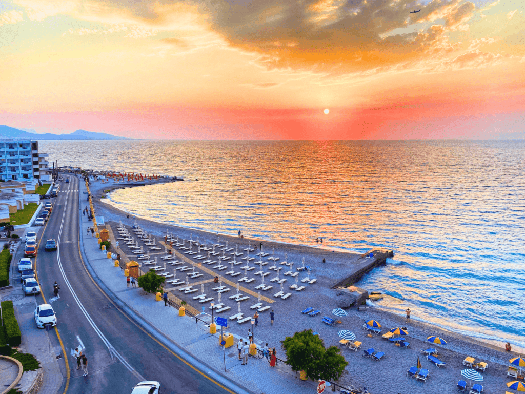 14 of the Top Things to Do in Rhodes, Greece During Summer 5 View from Mitsis La Vita Beach Hotel in Rhodes Greece at Sunset