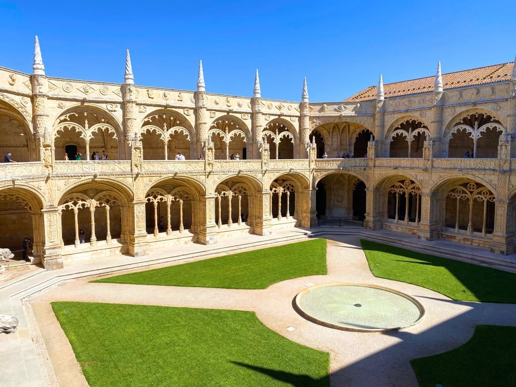 3-Day Lisbon, Portugal Itinerary: A Budget-Friendly Plan + Map 10 Courtyard at the Jeronimos Monastery in Lisbon Portugal