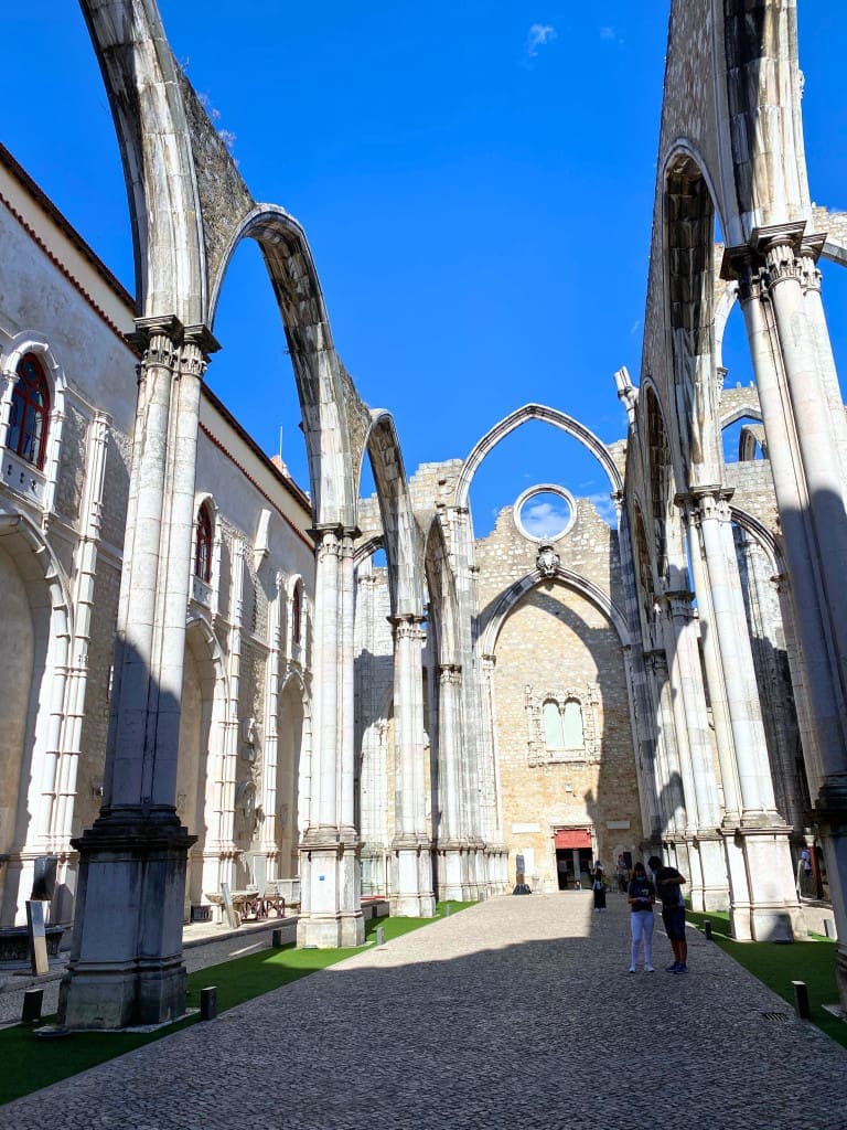 3-Day Lisbon, Portugal Itinerary: A Budget-Friendly Plan + Map 23 Church at the Carmo Archaeology Museum Convent in Lisbon Portugal