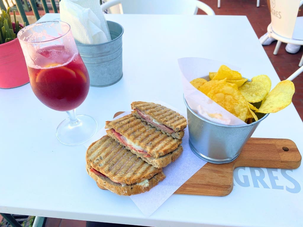 3-Day Lisbon, Portugal Itinerary: A Budget-Friendly Plan + Map 43 Sandwich and Sangria at Bar Terraco de Santa Luzia in Lisbon Portugal