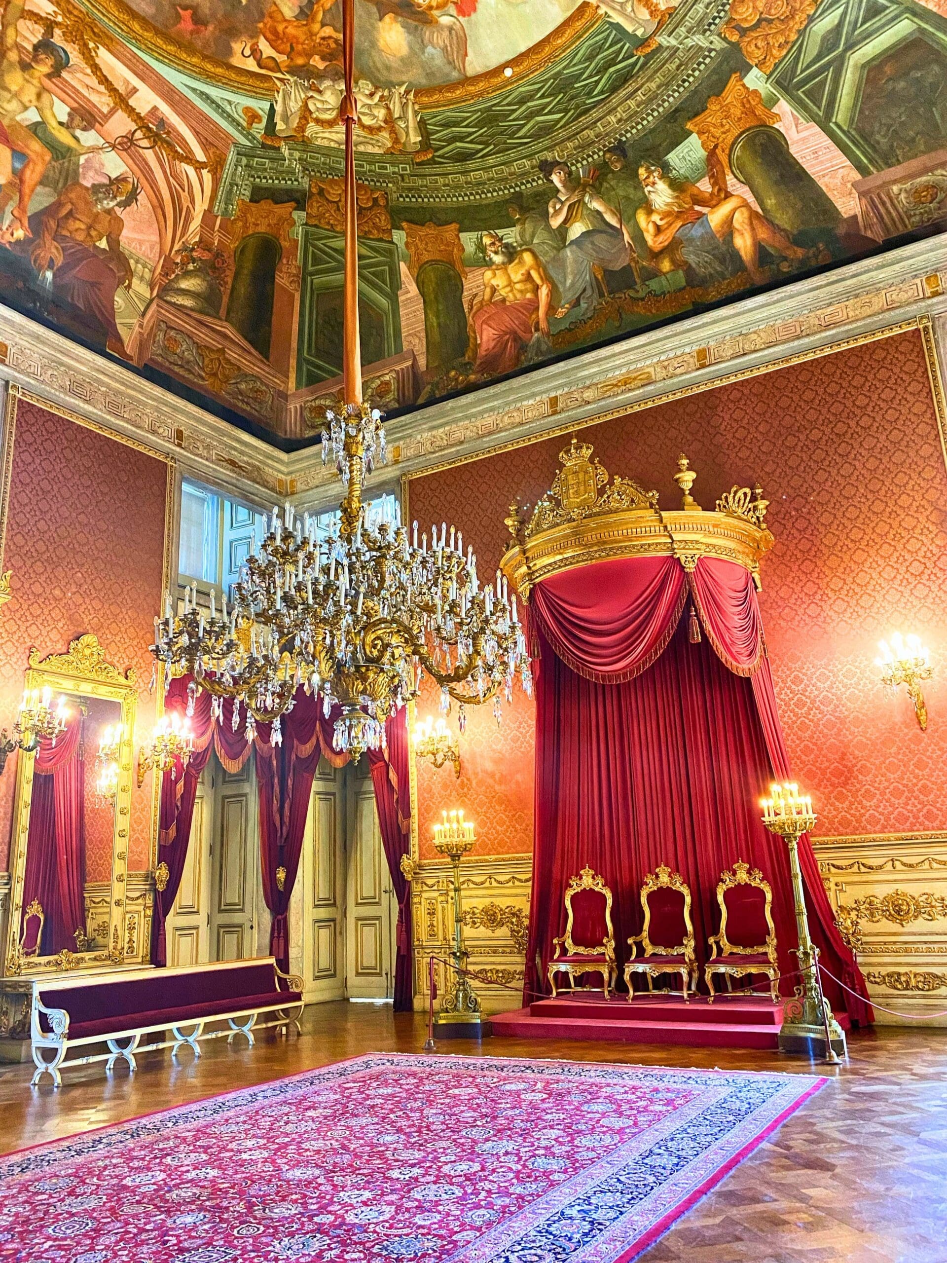 3-Day Lisbon, Portugal Itinerary: A Budget-Friendly Plan + Map 17 Throne Room at the Palacio Nacional da Ajuda in Lisbon Portugal