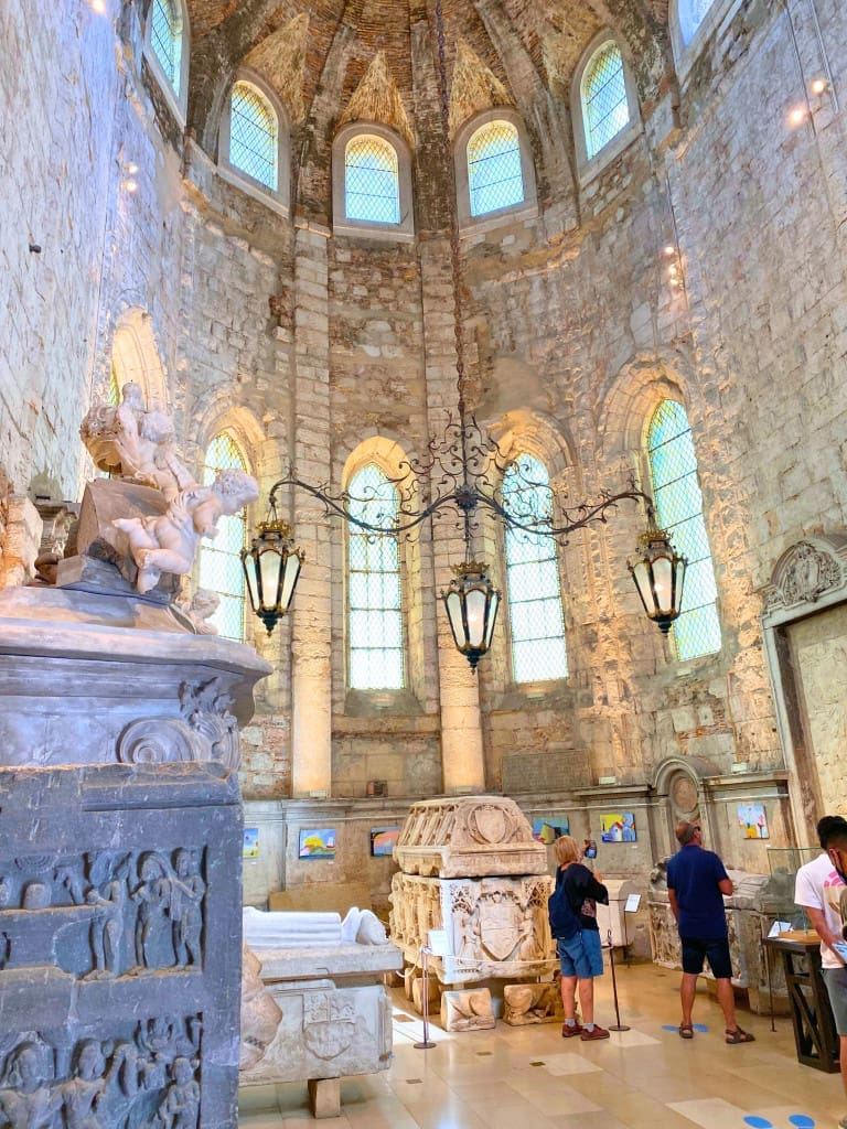 3-Day Lisbon, Portugal Itinerary: A Budget-Friendly Plan + Map 22 Funerary Monuments at the Carmo Archaeology Museum Convent in Lisbon Portugal