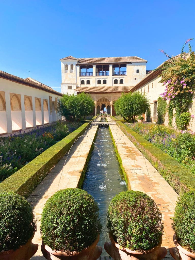 12 Days in Portugal and Spain: How to Plan a Itinerary for the Iberian Peninsula 36 Beautiful Generalife Fountain in Andalusian garden.