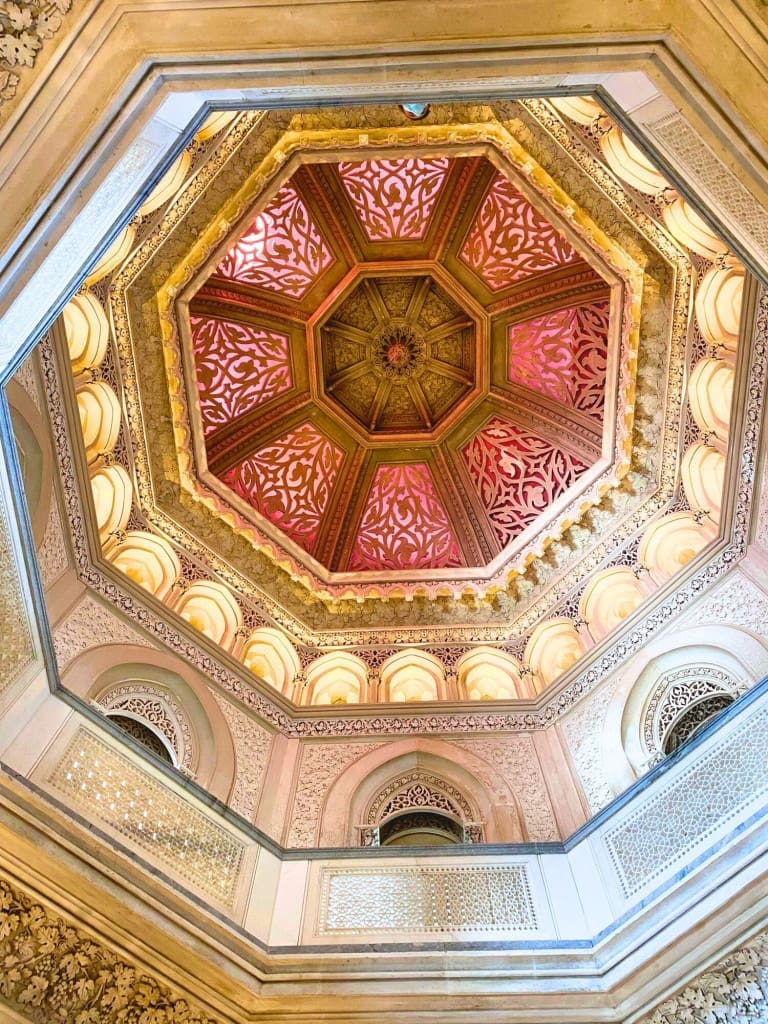 The Top Things to Do in Sintra: 5 Stunning Palaces You Need to See 23 red gold domed ceiling monserrate palace