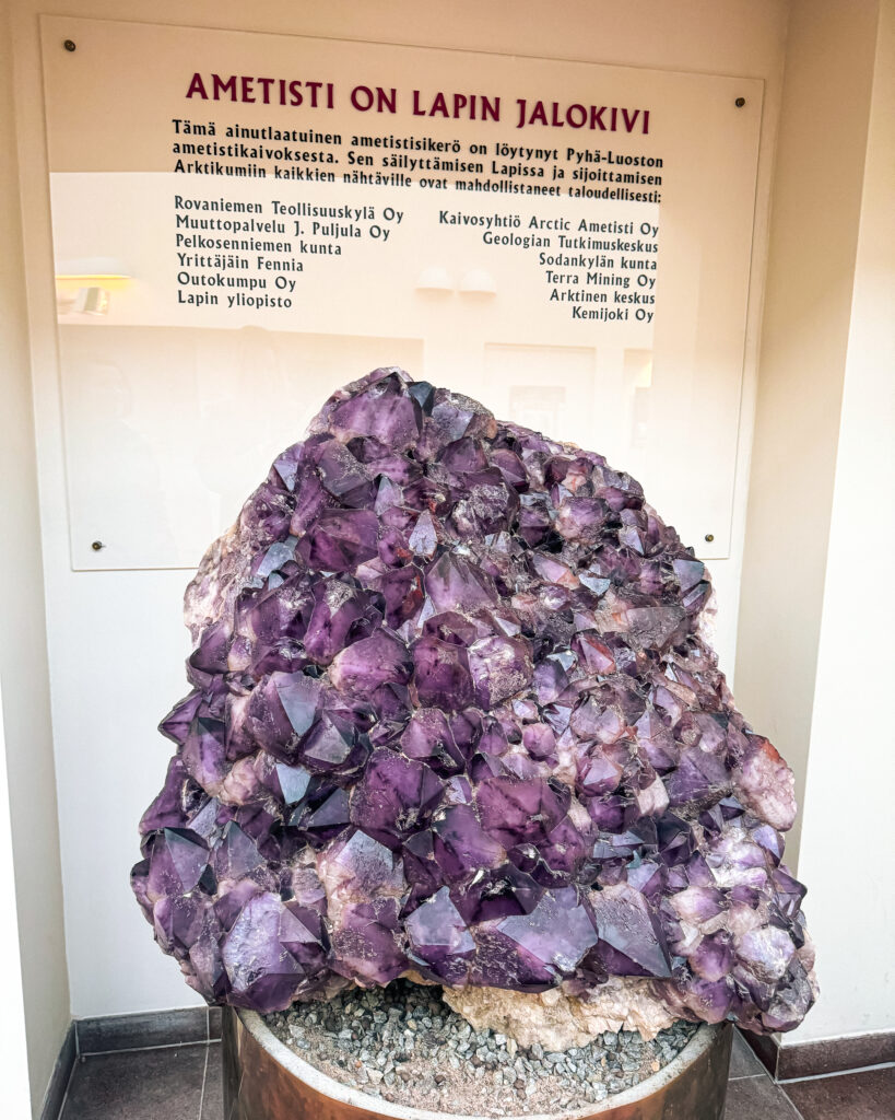 Rovaniemi in Winter: How to Build a First-Timer's Itinerary for Finnish Lapland 43 amethyst exhibit at arktikum museum rovaniemi