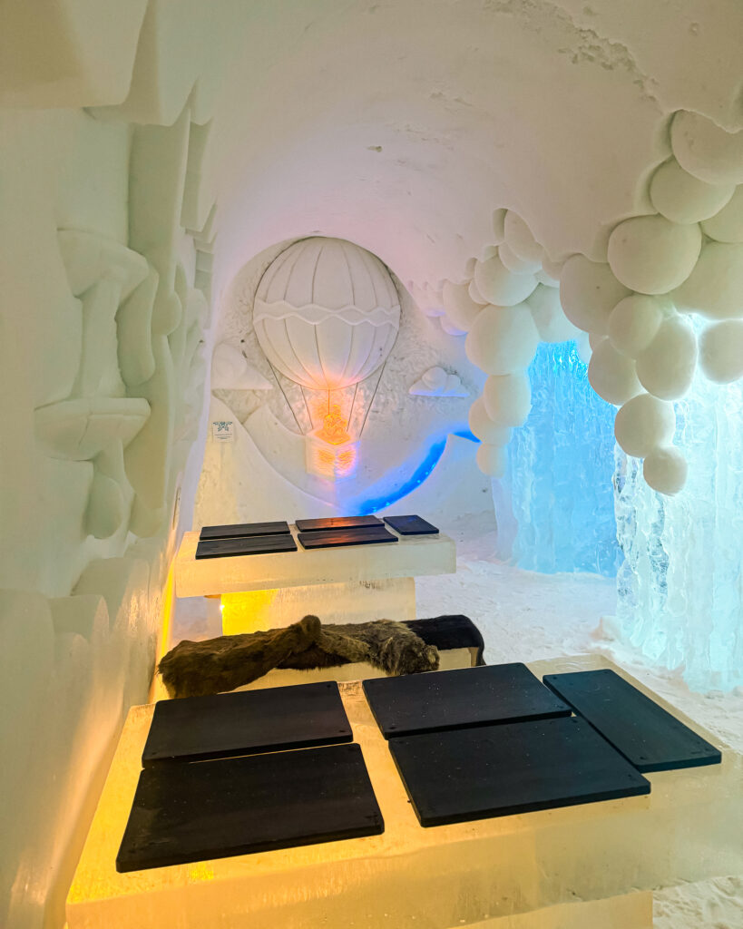 Rovaniemi in Winter: How to Build a First-Timer's Itinerary for Finnish Lapland 117 frozen wonder ice hotel dining hot air balloon sculpture