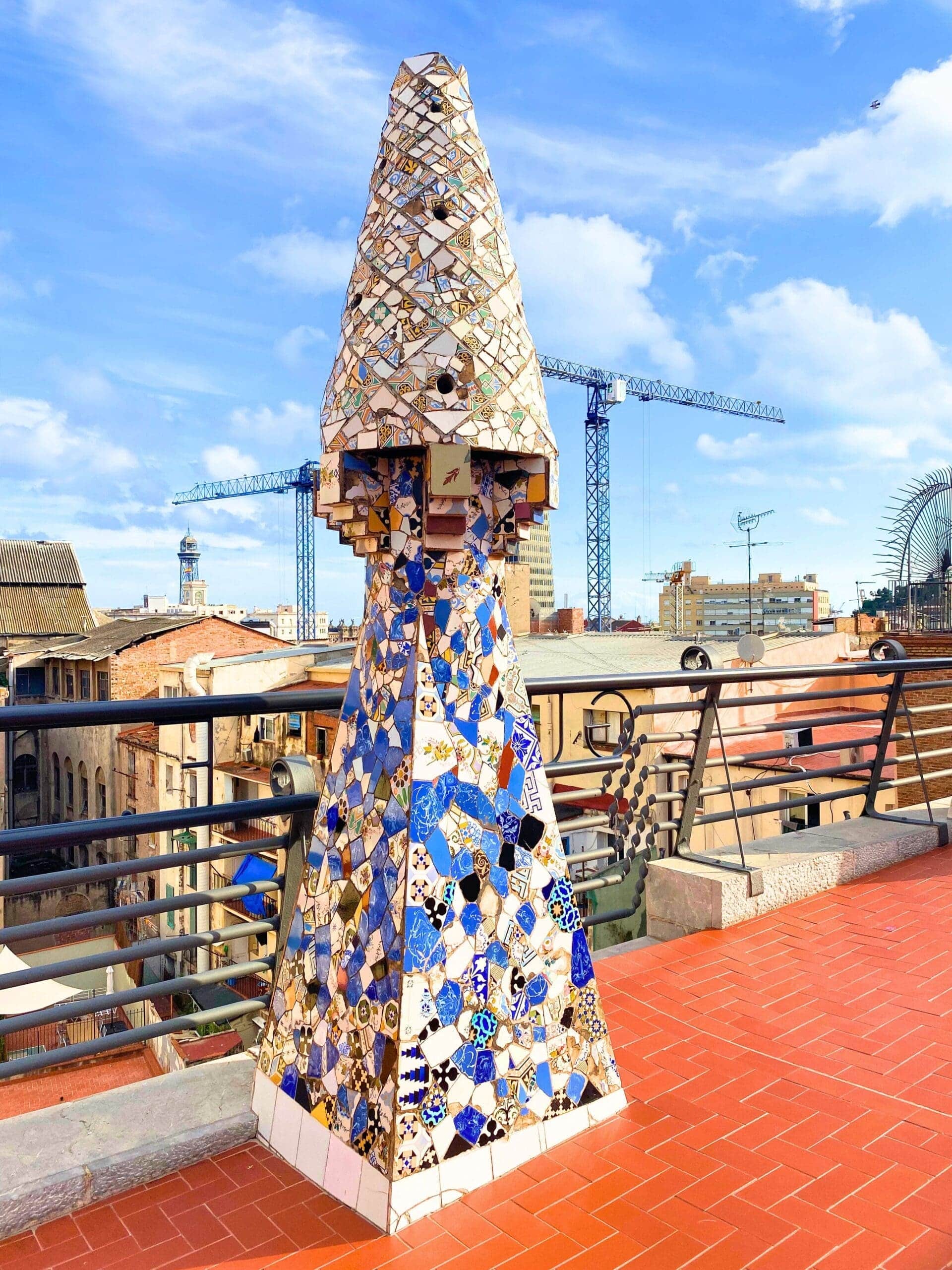 How to Spend 3 Days in Barcelona: A First-Timer's Travel Itinerary 49 mosaic chimney rooftop palau guell barcelona