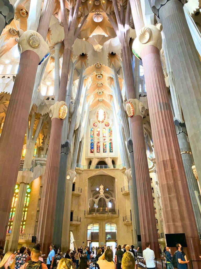 What's It Like to Visit Casa Batlló? An Overview of the Immersive Experience 4 Interior view of La Sagrada Familia in Barcelona, showcasing its stunning architecture and design.