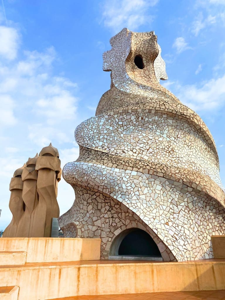 How to Spend 3 Days in Barcelona: A First-Timer's Travel Itinerary 9 rooftop chimneys swirl casa mila barcelona