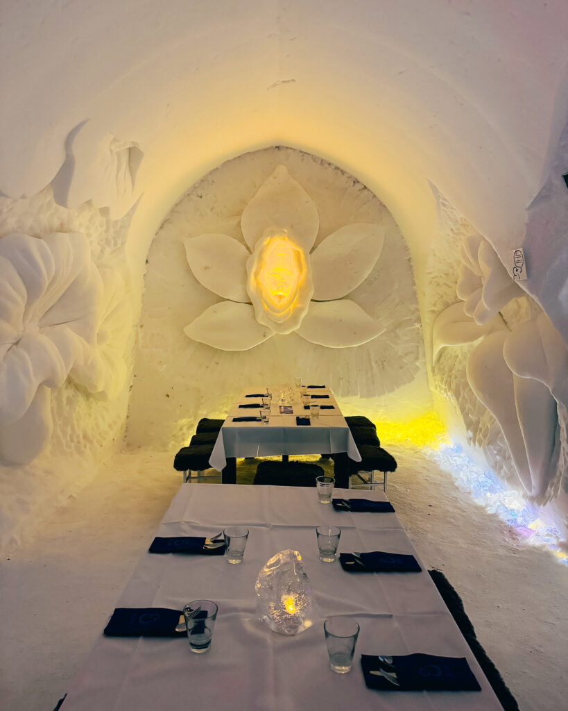 Rovaniemi in Winter: How to Build a First-Timer's Itinerary for Finnish Lapland 113 snowman world restaurant featuring yellow flowers