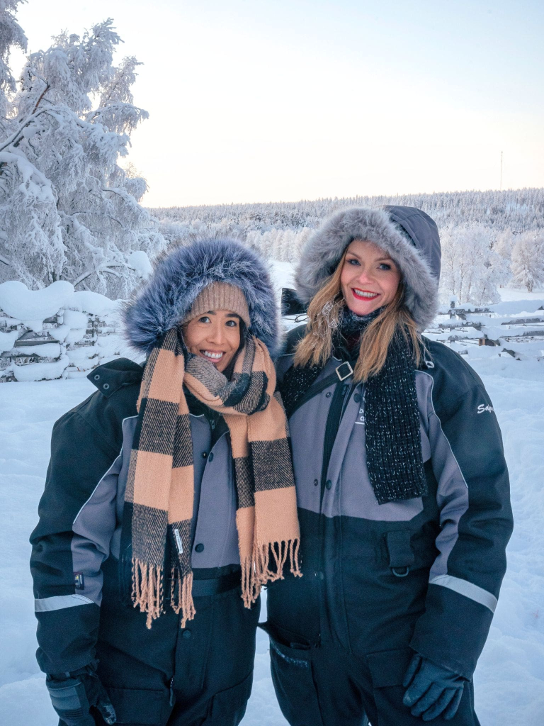 Rovaniemi in Winter: How to Build a First-Timer's Itinerary for Finnish Lapland 7 women snow suits lapland finland winter