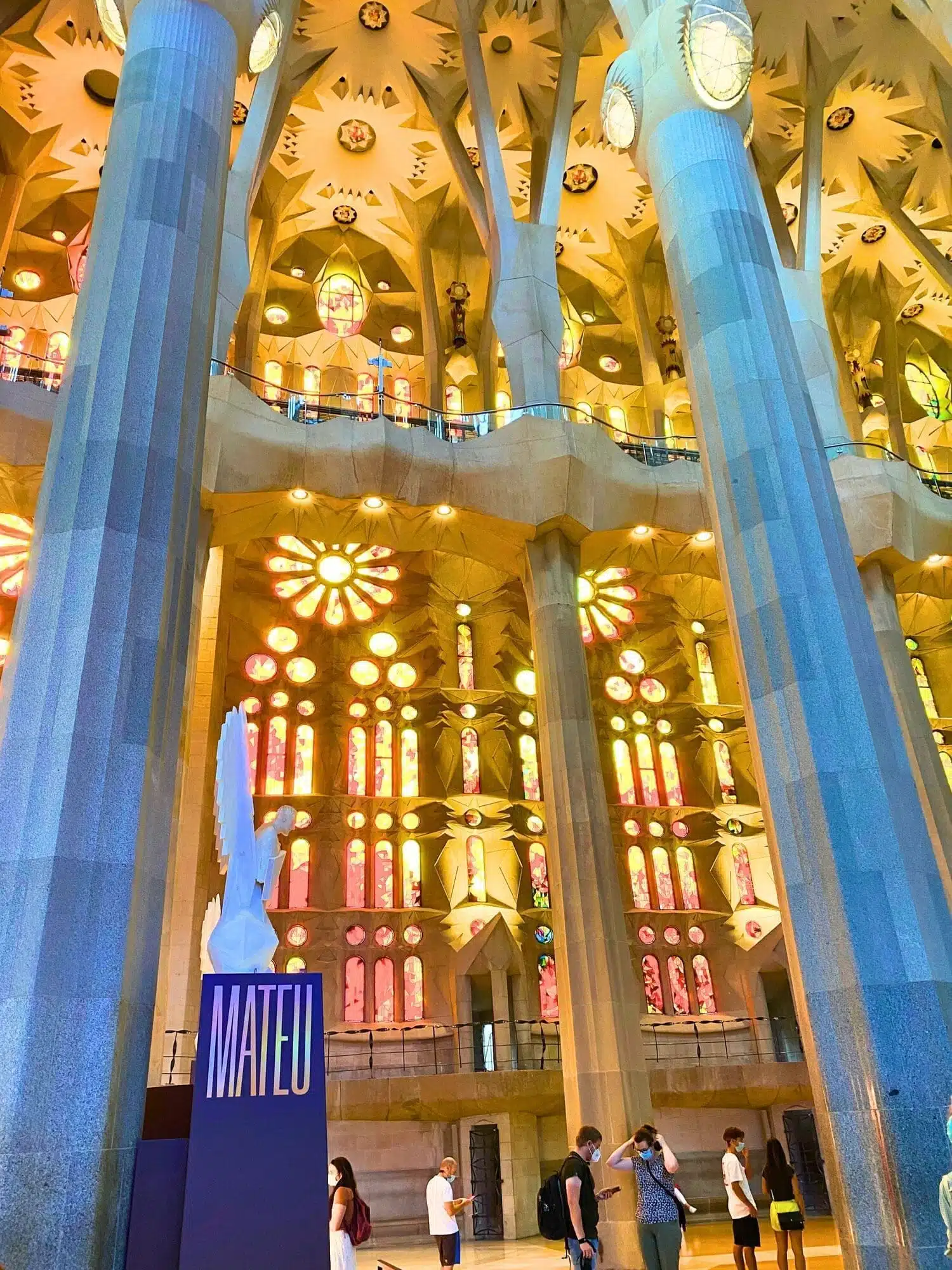 How to Spend 3 Days in Barcelona: A First-Timer's Travel Itinerary 53 yellow orange stained glass sagrada familia barcelona