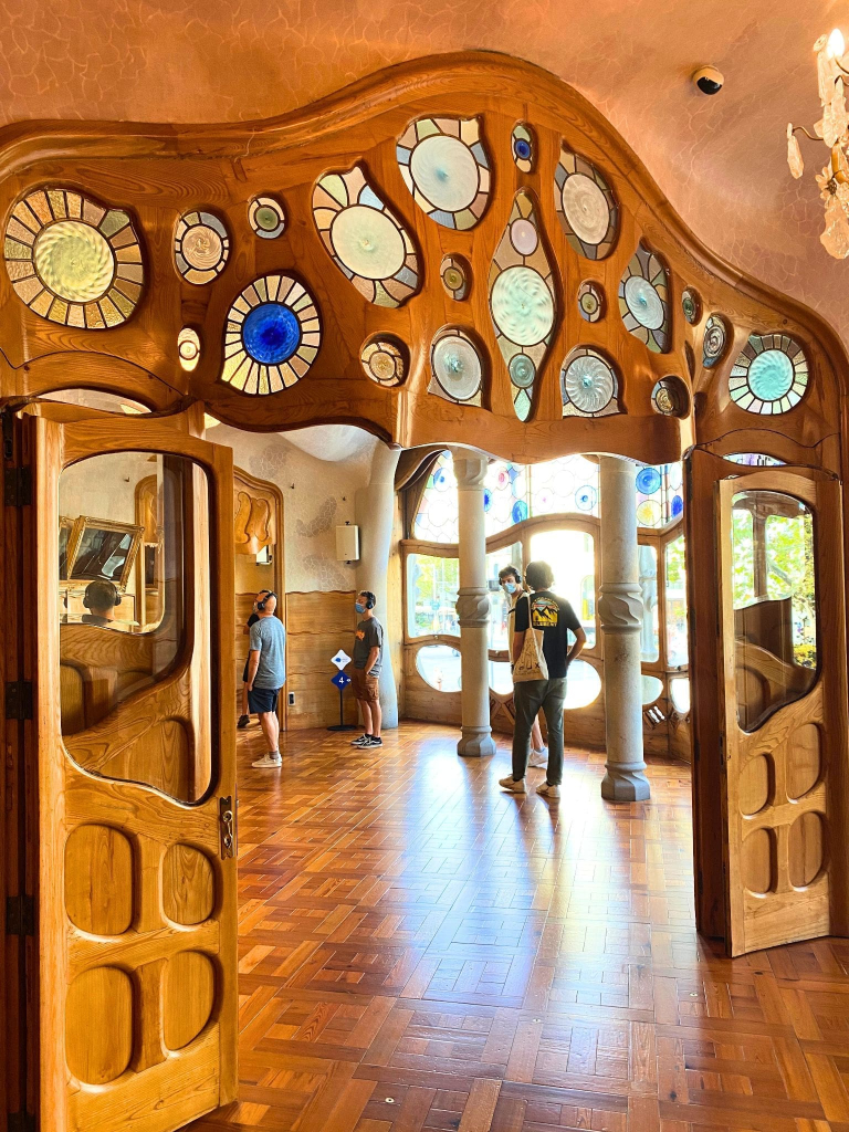 What's It Like to Visit Casa Batlló? An Overview of the Immersive Experience 5 wooden interior stained glass casa batllo barcelona
